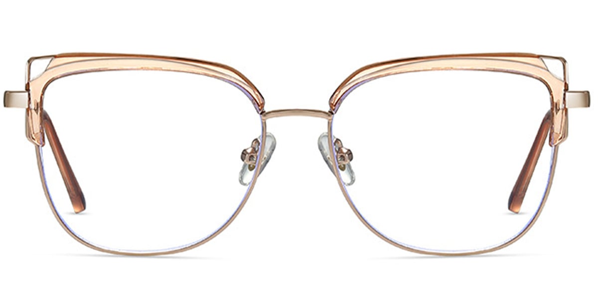 Cat Eye Blue Light Blocking Glasses translucent-brown