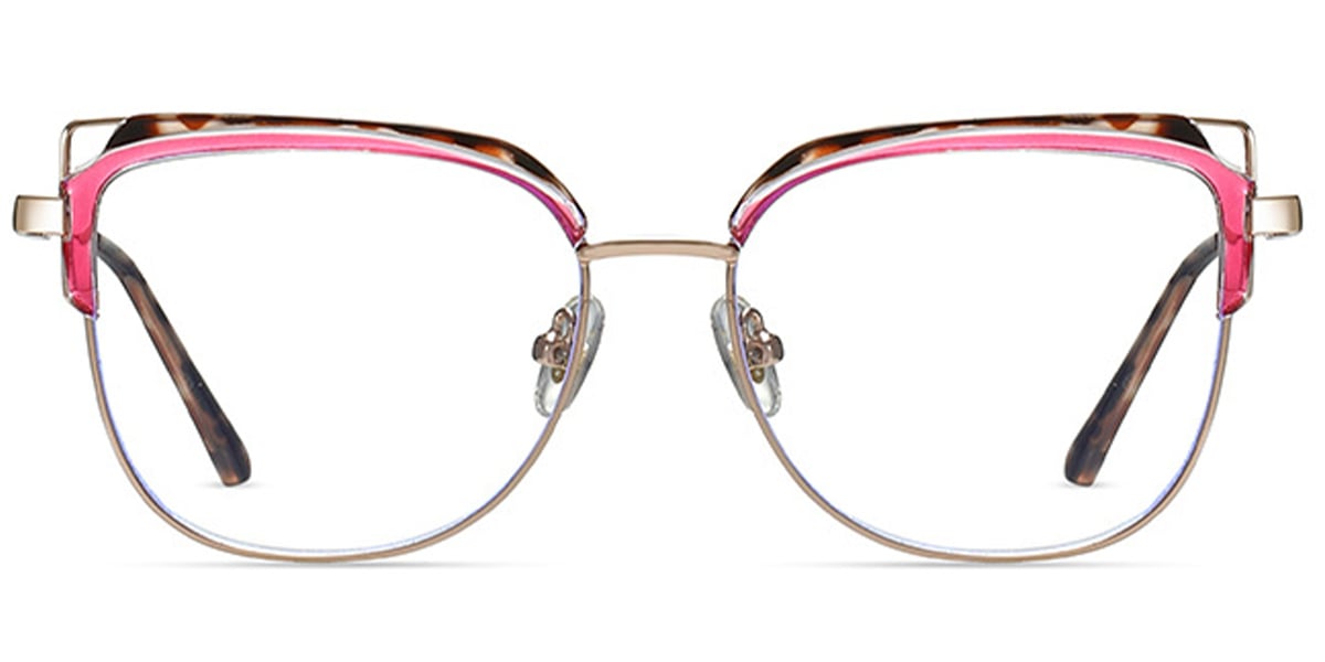 Cat Eye Blue Light Blocking Glasses pattern-rose