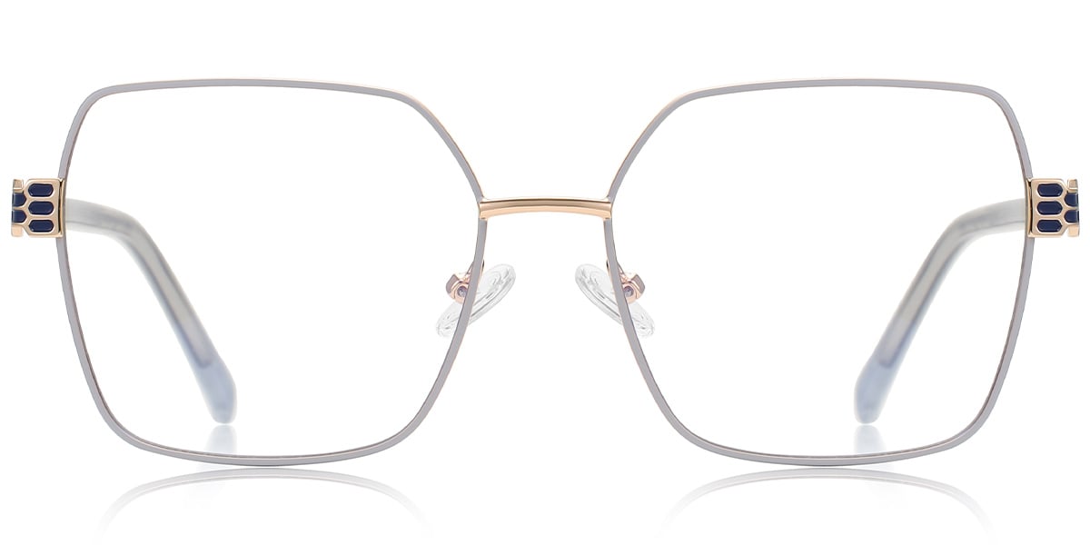 Square Blue Light Blocking Glasses grey