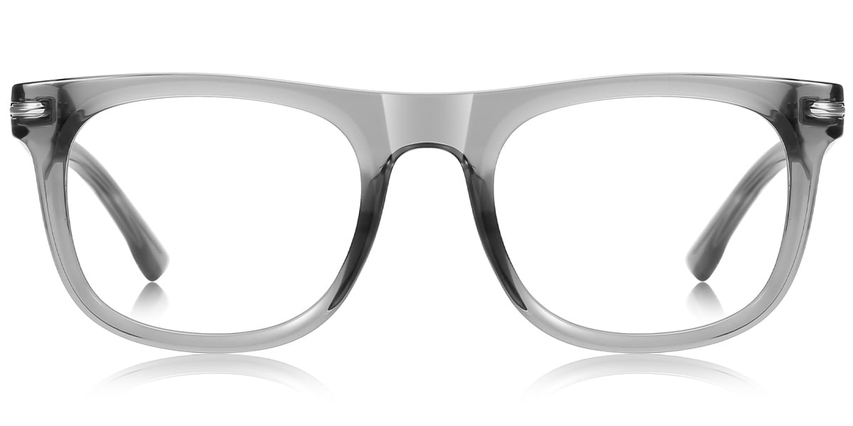 Square Blue Light Blocking Glasses translucent-grey