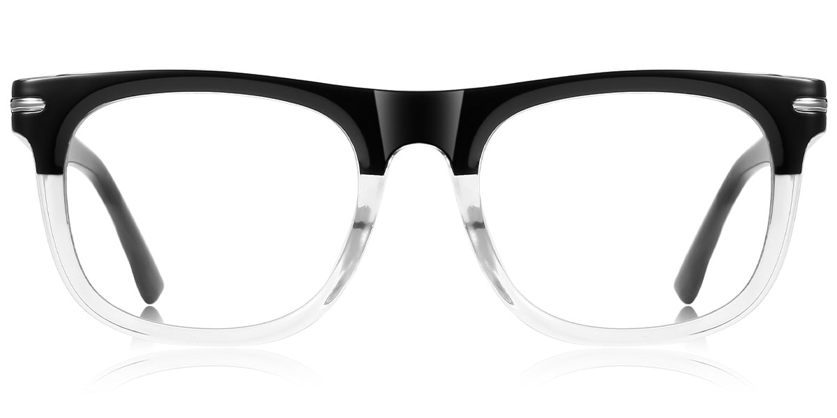 Square Blue Light Blocking Glasses pattern-black