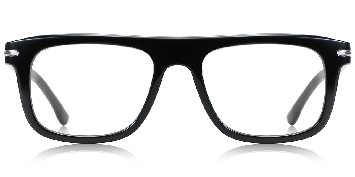 Rectangle Blue Light Blocking Glasses black