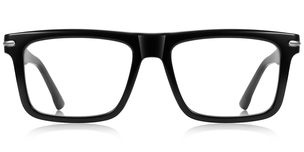 Rectangle Blue Light Blocking Glasses black