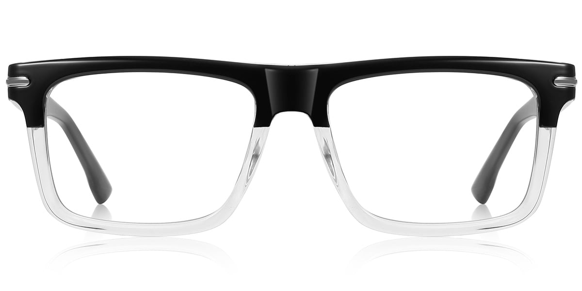 Rectangle Blue Light Blocking Glasses pattern-black