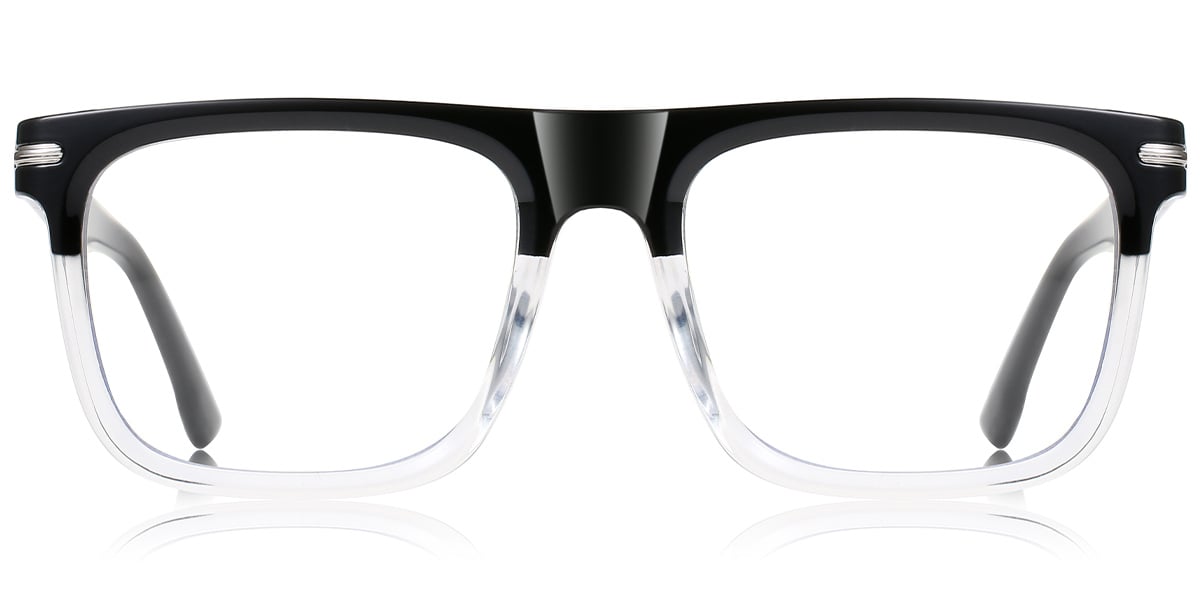 Square Blue Light Blocking Glasses pattern-black