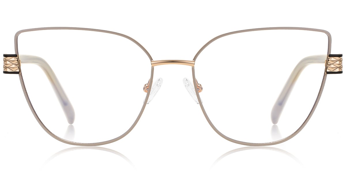 Cat Eye Blue Light Blocking Glasses beige