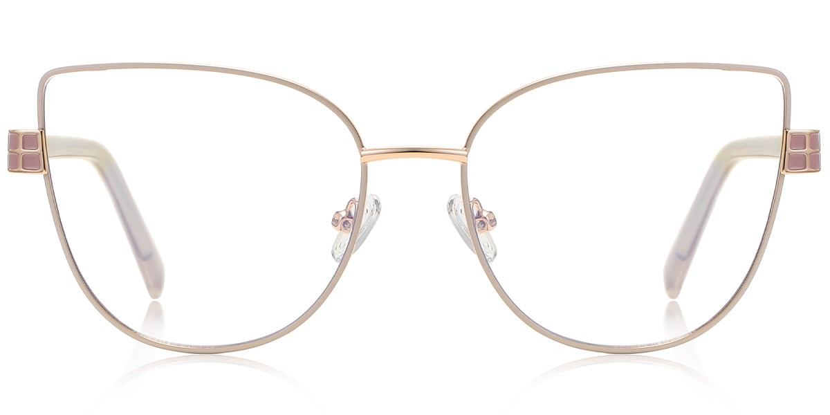 Cat Eye Blue Light Blocking Glasses beige