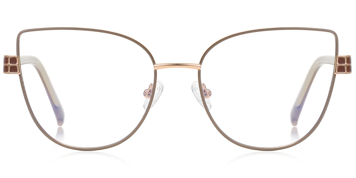 Cat Eye Blue Light Blocking Glasses brown