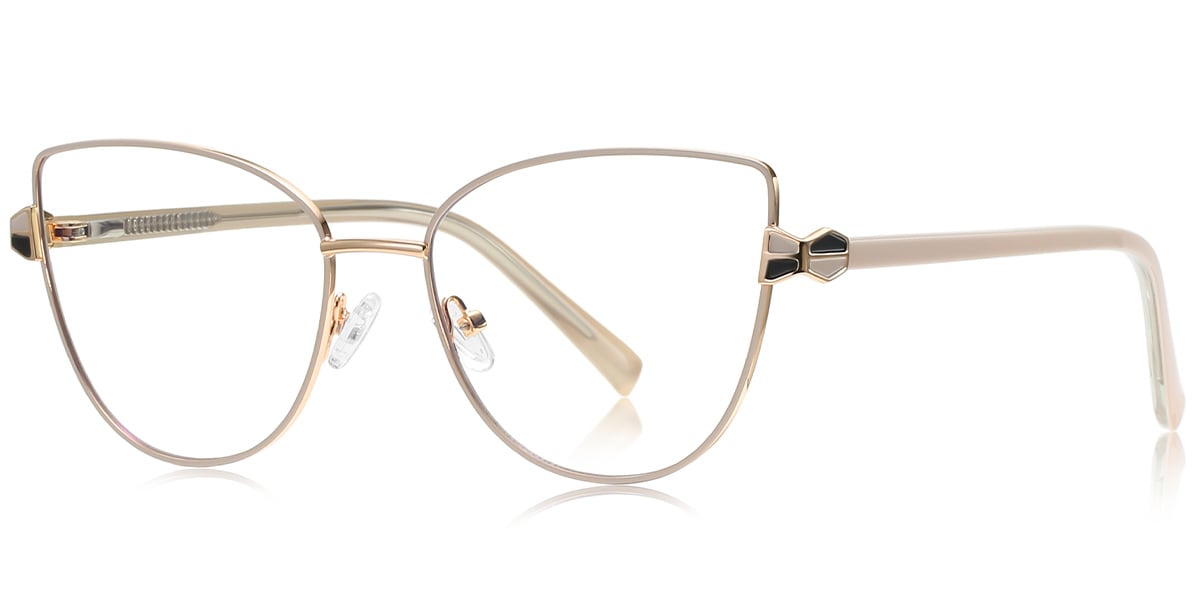 Cat Eye Blue Light Blocking Glasses beige