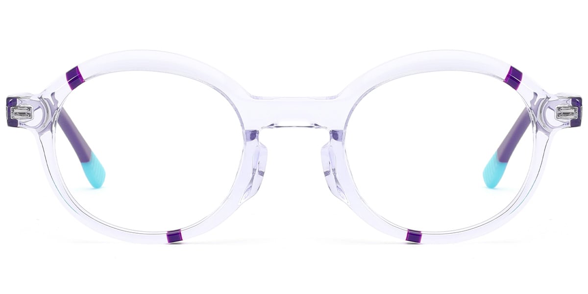 Kid's Acetate Oval Blue Light Blocking Glasses 