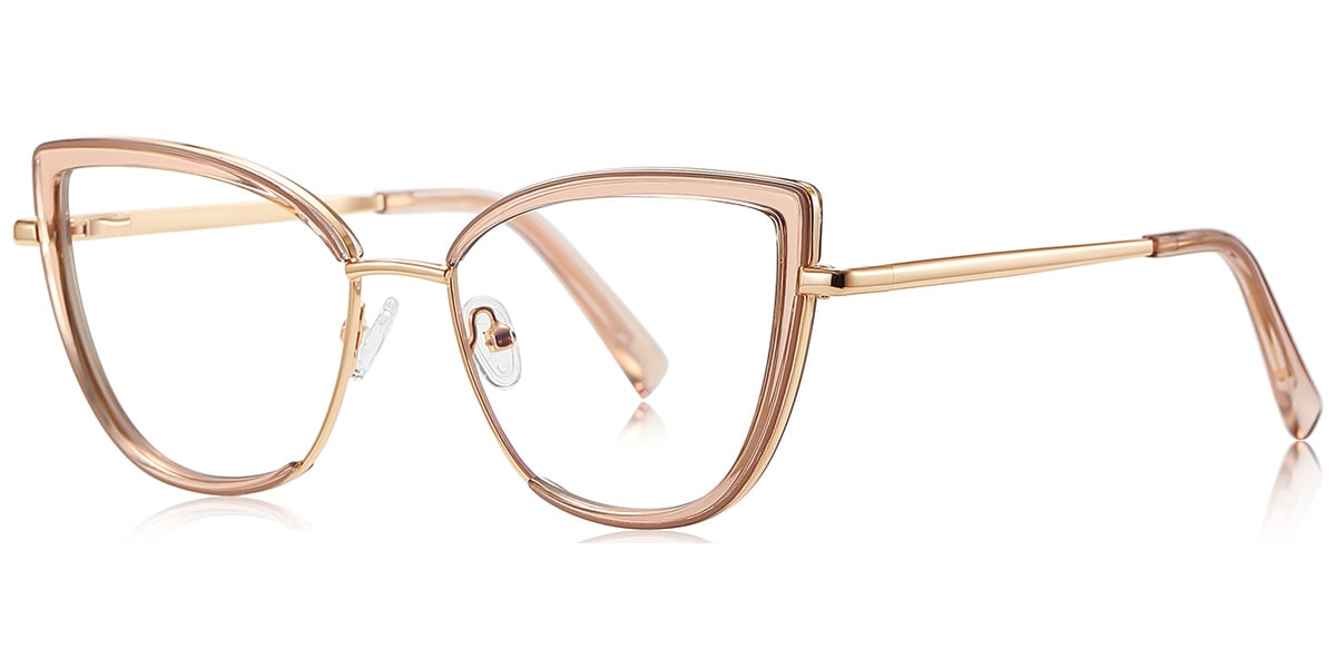 Cat Eye Blue Light Blocking Glasses translucent-pink