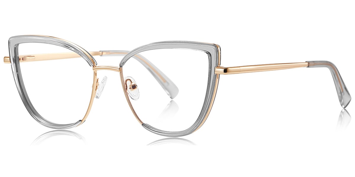 Cat Eye Blue Light Blocking Glasses translucent-grey