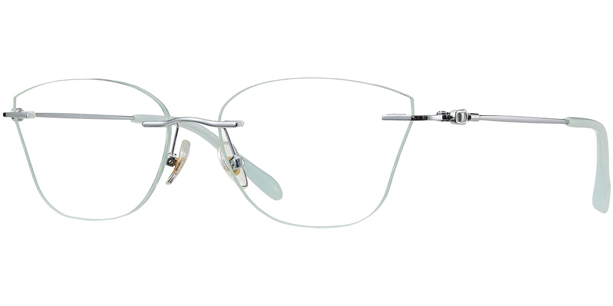Acetate Square Blue Light Blocking Rimless Glasses BF7750