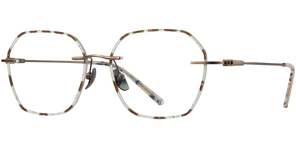 Titanium Square Rimless Blue Light Blocking Glasses BF7775