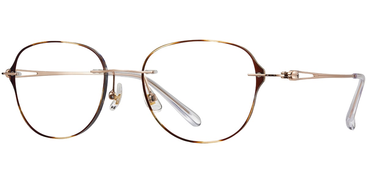 Titanium Oval Rimless Blue Light Blocking Glasses BF7783