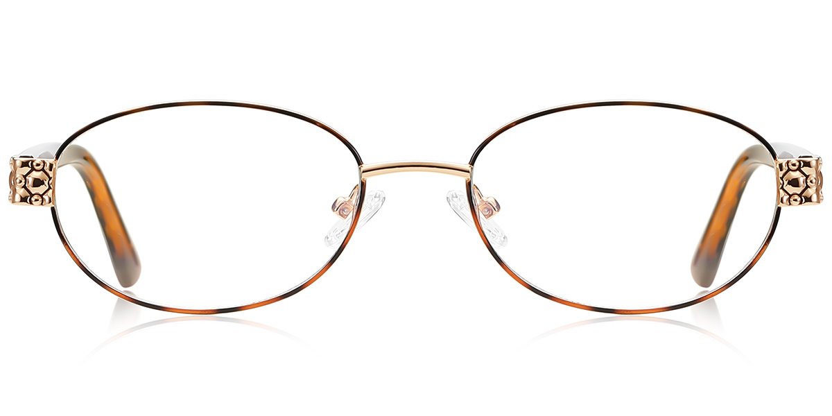 Oval Blue Light Blocking Glasses tortoiseshell