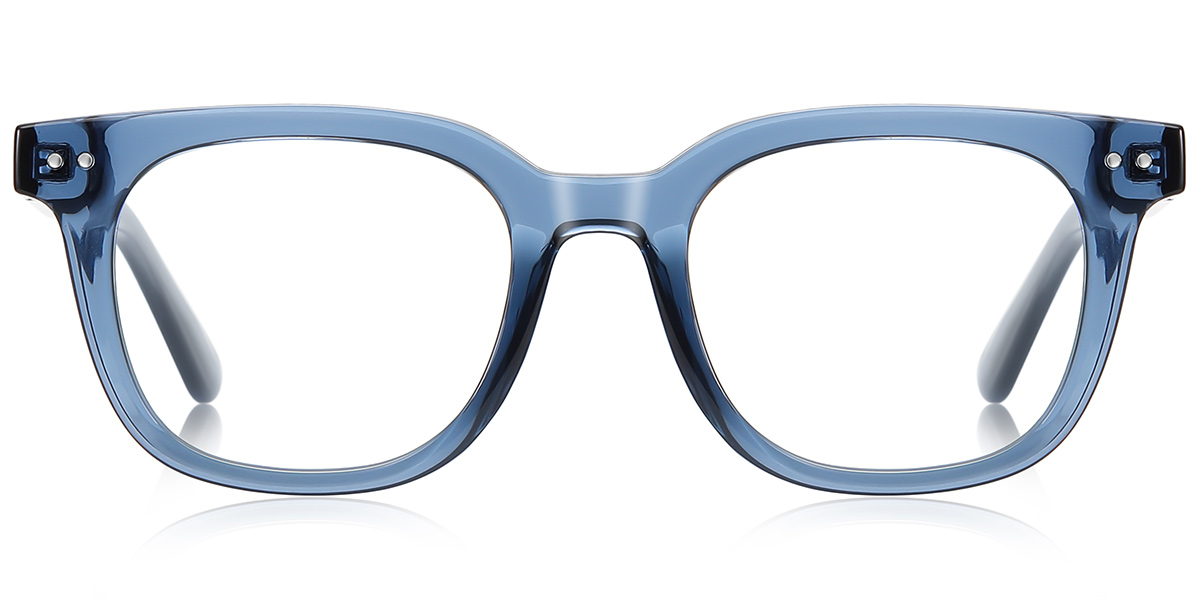Square Blue Light Blocking Glasses translucent-blue