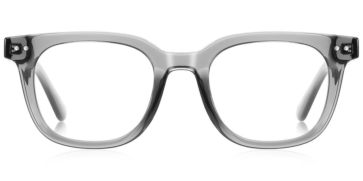 Square Blue Light Blocking Glasses translucent-grey