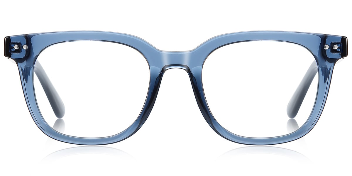 Square Blue Light Blocking Glasses translucent-blue
