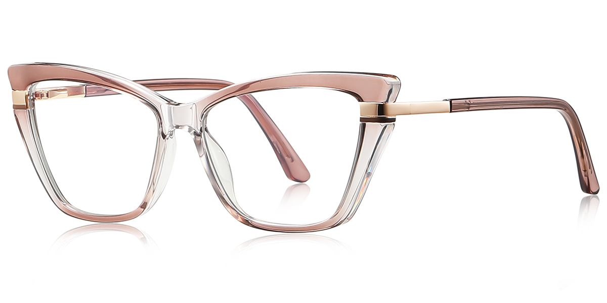 Cat Eye Blue Light Blocking Glasses gradient_brown