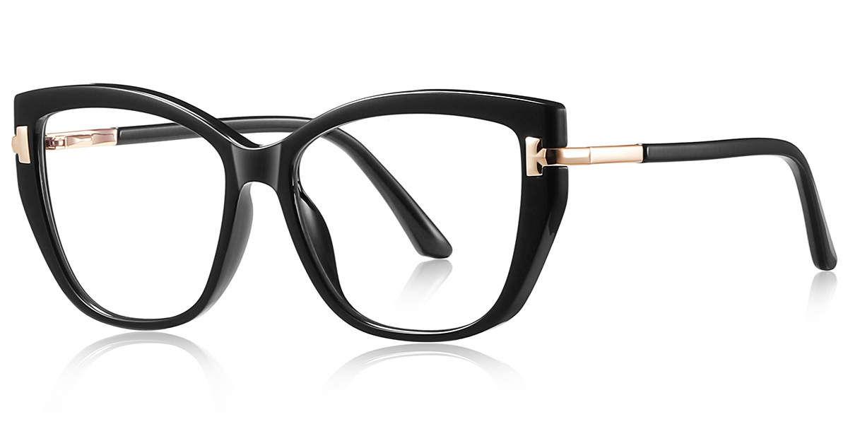 Square Blue Light Blocking Glasses black
