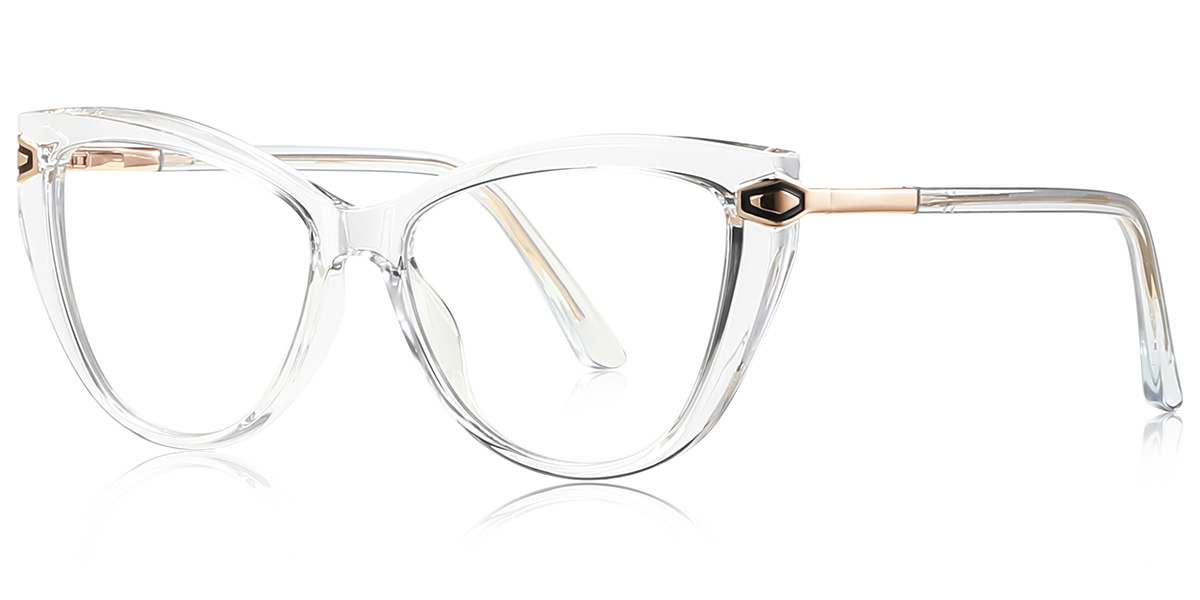 Cat Eye Blue Light Blocking Glasses translucent