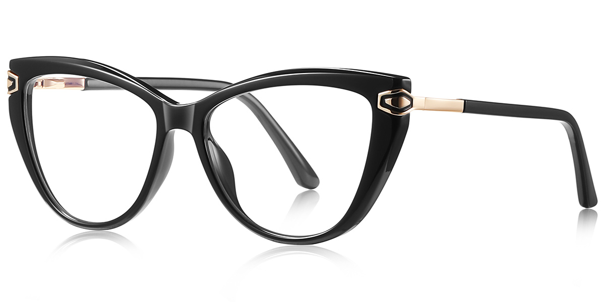 Cat Eye Blue Light Blocking Glasses black