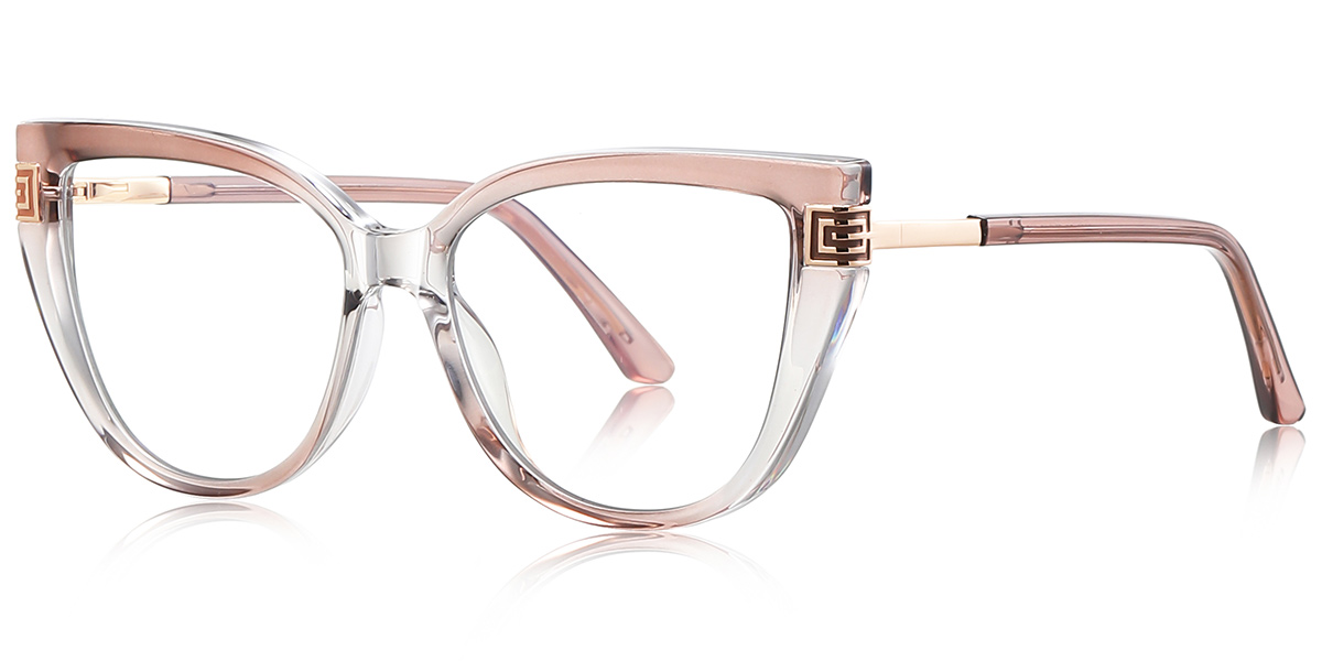 Cat Eye Blue Light Blocking Glasses gradient_brown