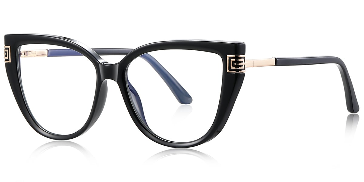 Cat Eye Blue Light Blocking Glasses black