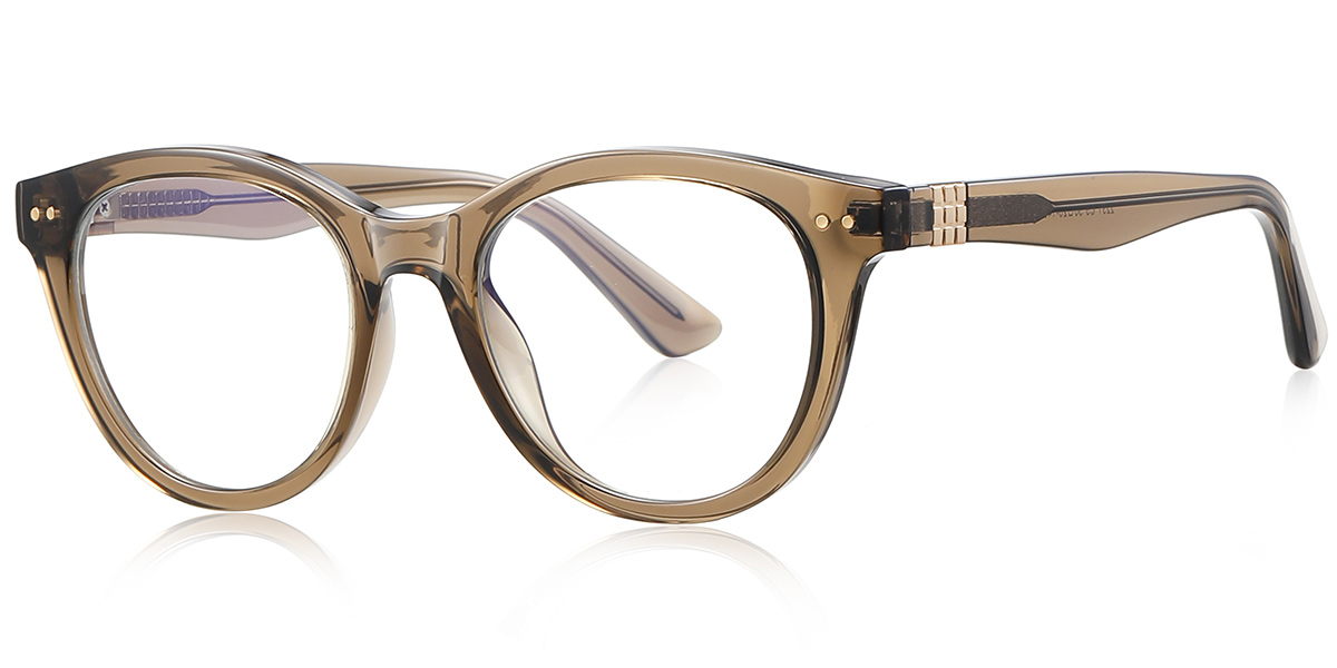 Square Blue Light Blocking Glasses translucent-brown