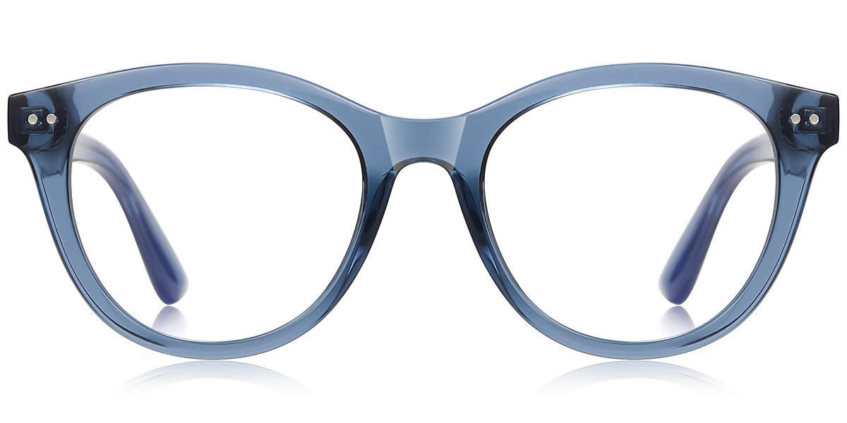 Square Blue Light Blocking Glasses translucent-blue