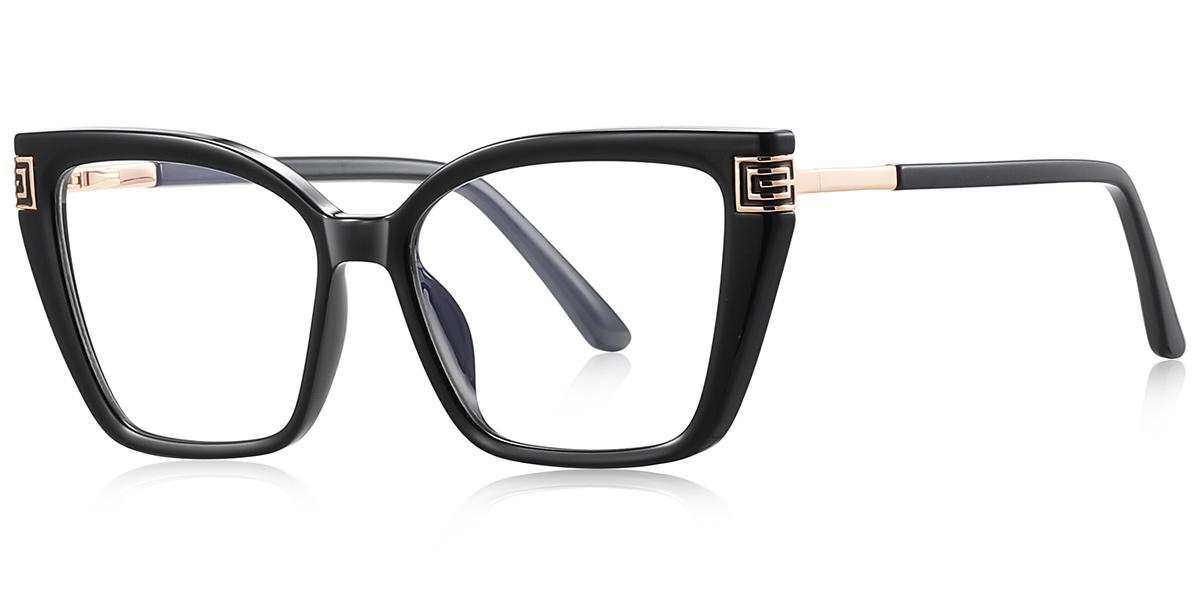 Square Blue Light Blocking Glasses black