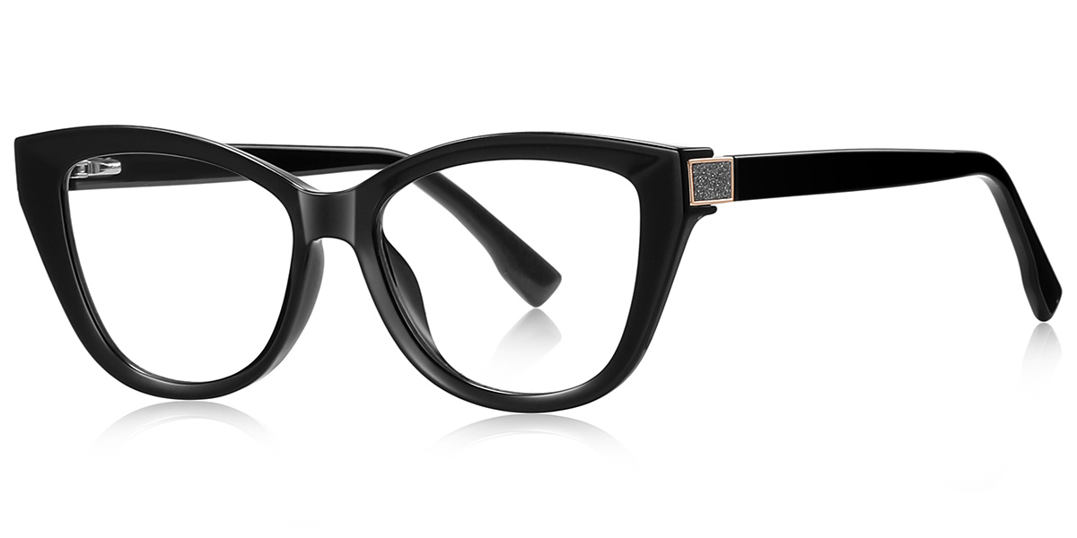 Cat Eye Blue Light Blocking Glasses black