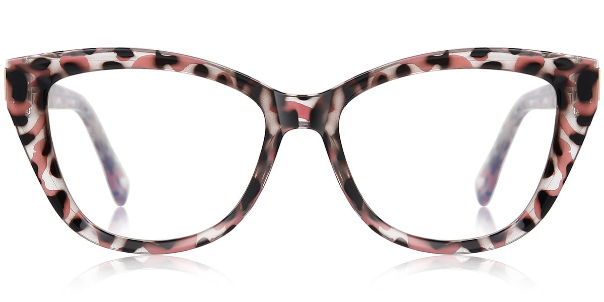 Cat Eye Blue Light Blocking Glasses pattern-pink