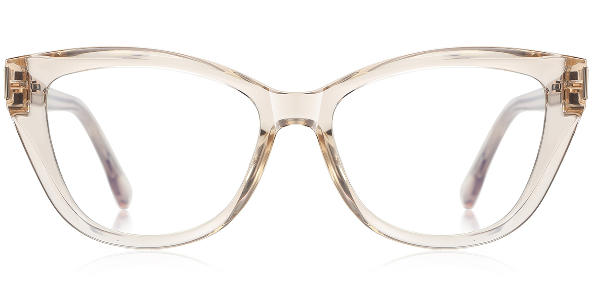 Cat Eye Blue Light Blocking Glasses translucent-brown