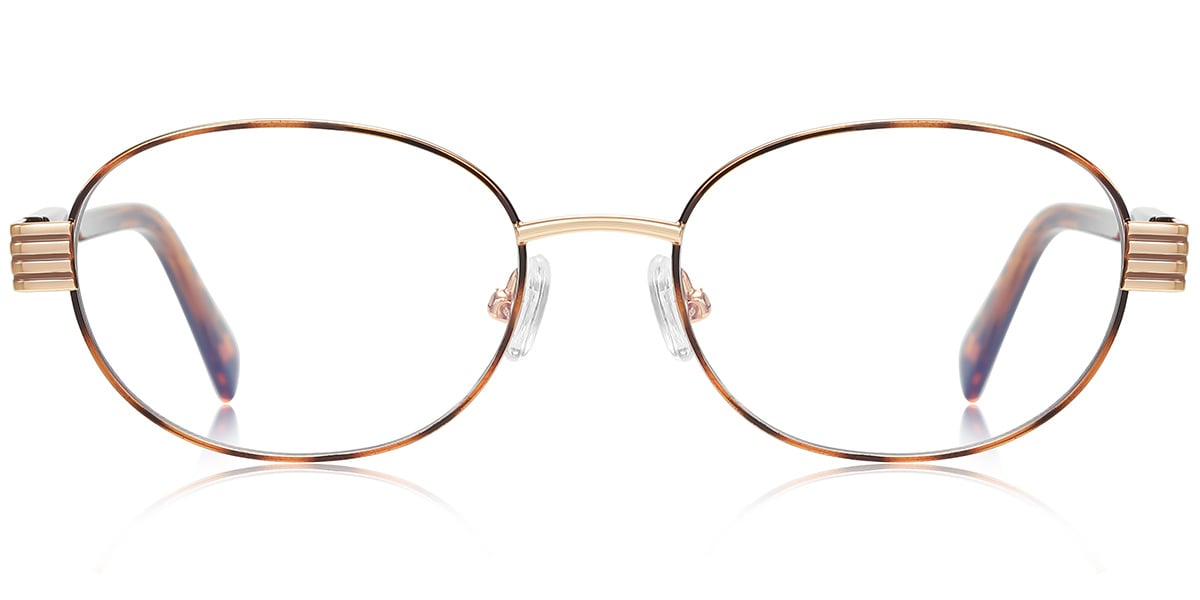 Oval Blue Light Blocking Glasses tortoiseshell