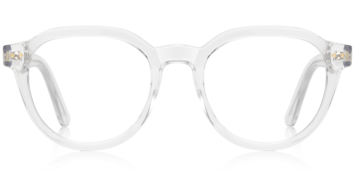 Round Blue Light Blocking Glasses translucent