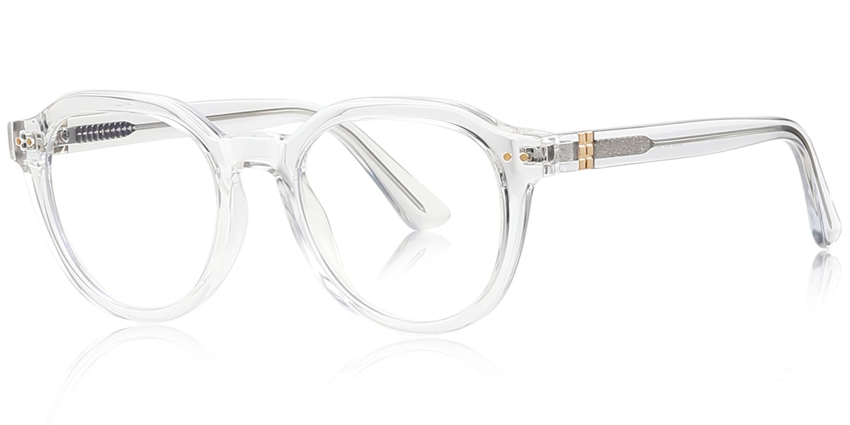 Round Blue Light Blocking Glasses translucent
