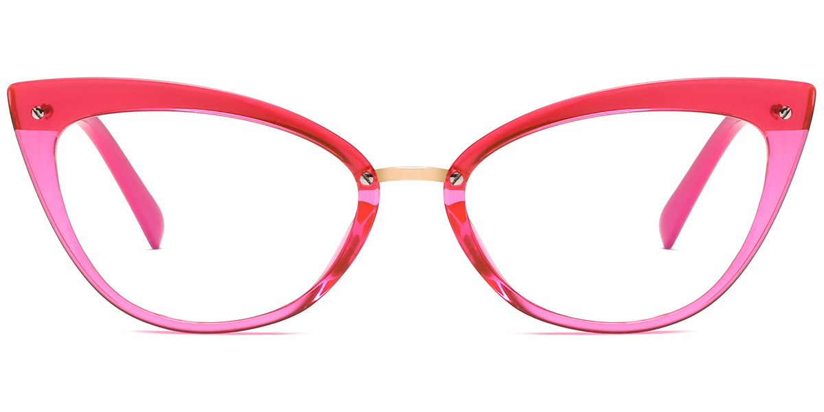 Cat Eye Blue Light Blocking Glasses translucent-pink