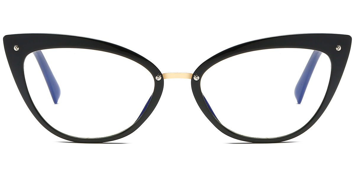 Cat Eye Blue Light Blocking Glasses black