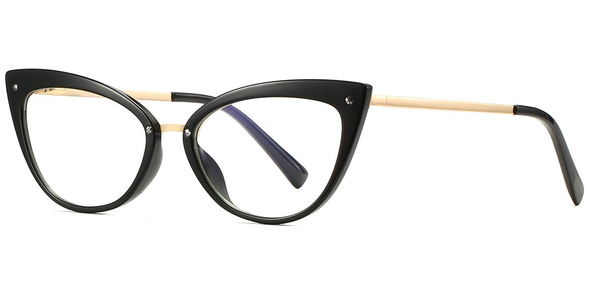 Cat Eye Blue Light Blocking Glasses black