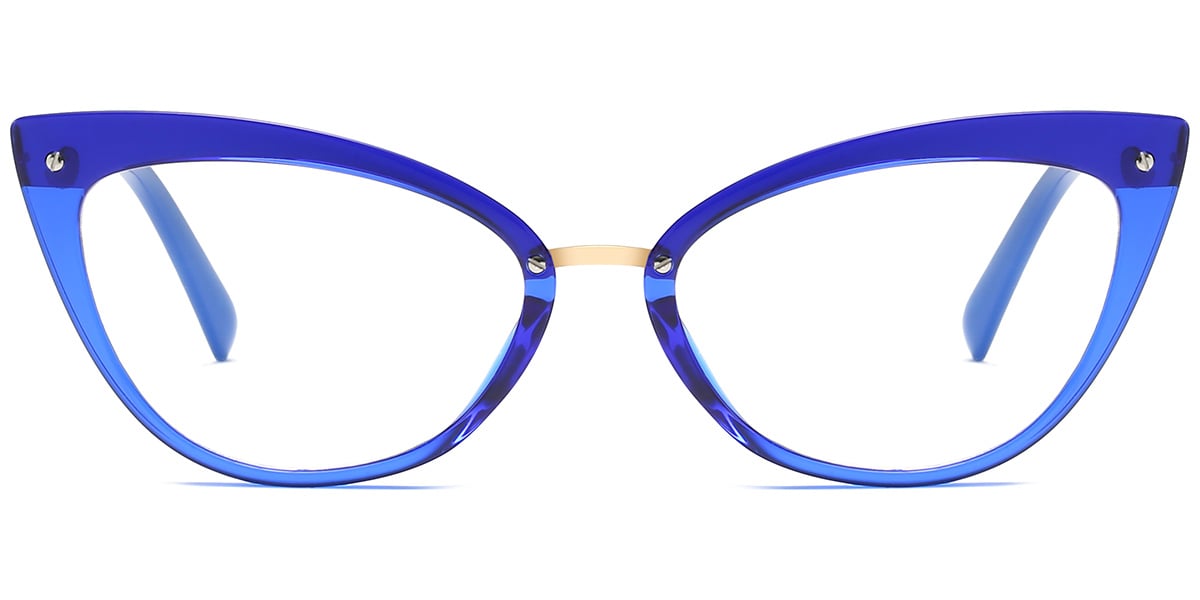 Cat Eye Blue Light Blocking Glasses translucent-blue