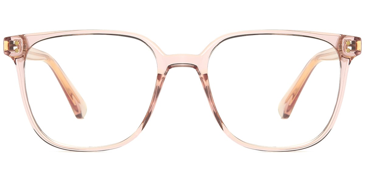 Square Blue Light Blocking Glasses translucent-pink