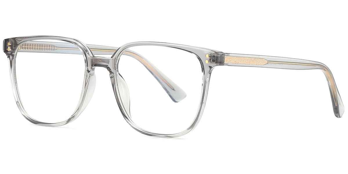 Square Blue Light Blocking Glasses translucent-grey