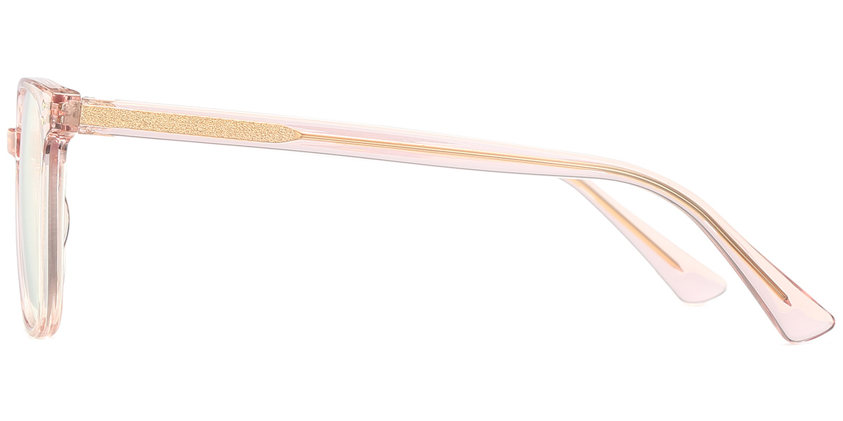 Square Blue Light Blocking Glasses translucent-pink