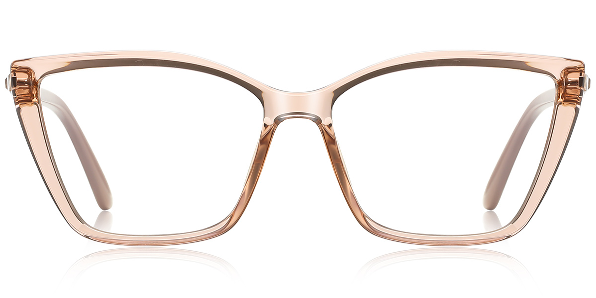 Square Blue Light Blocking Glasses translucent-pink
