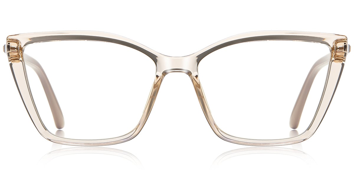 Square Blue Light Blocking Glasses translucent-brown