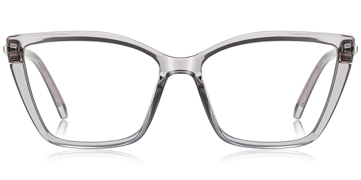 Square Blue Light Blocking Glasses translucent-grey