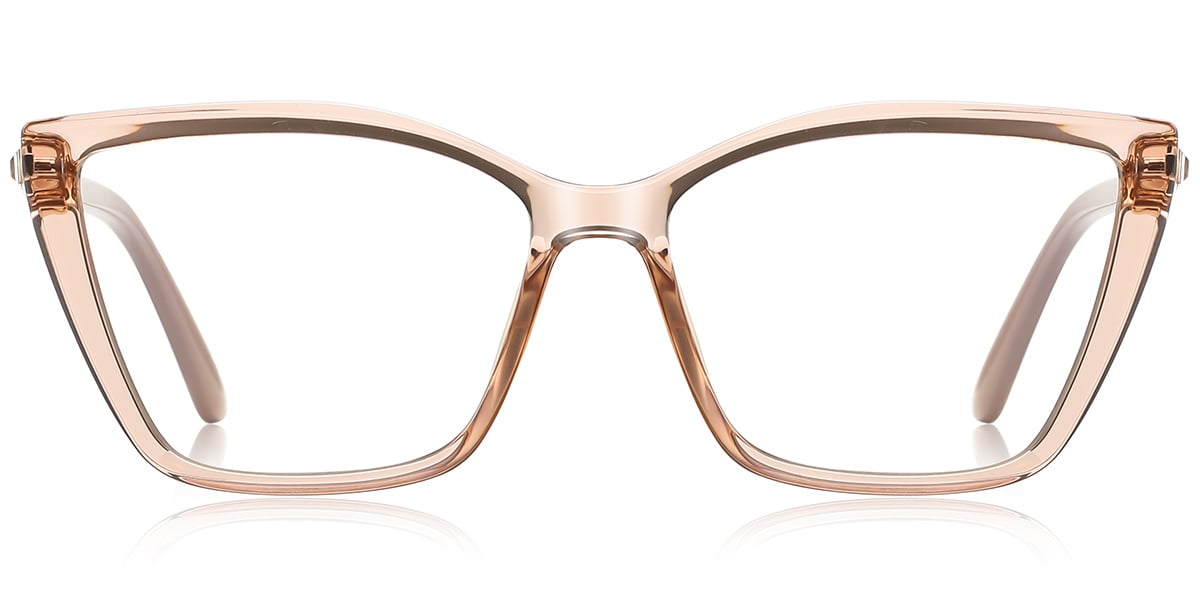 Square Blue Light Blocking Glasses translucent-pink