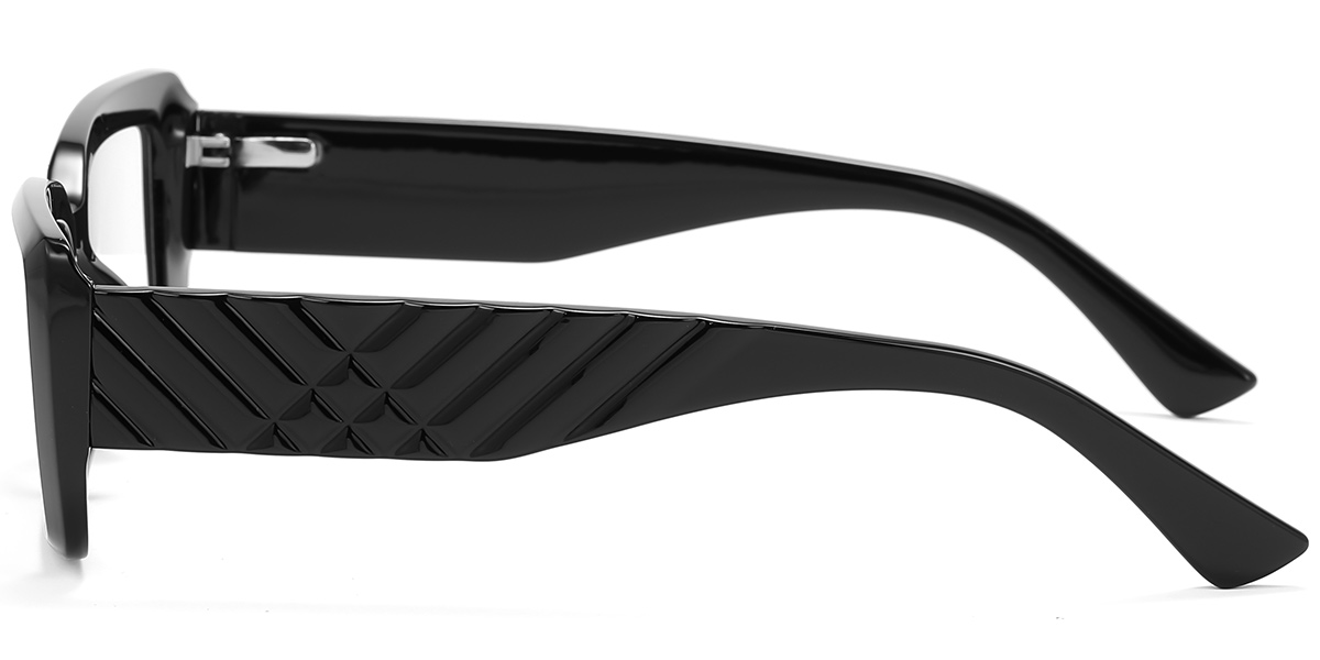 Rectangle Blue Light Blocking Glasses black